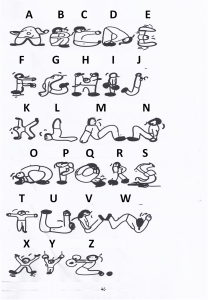 מתאזנים באנגלית - דף אותיות