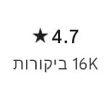 4.7 16K ביקורות
