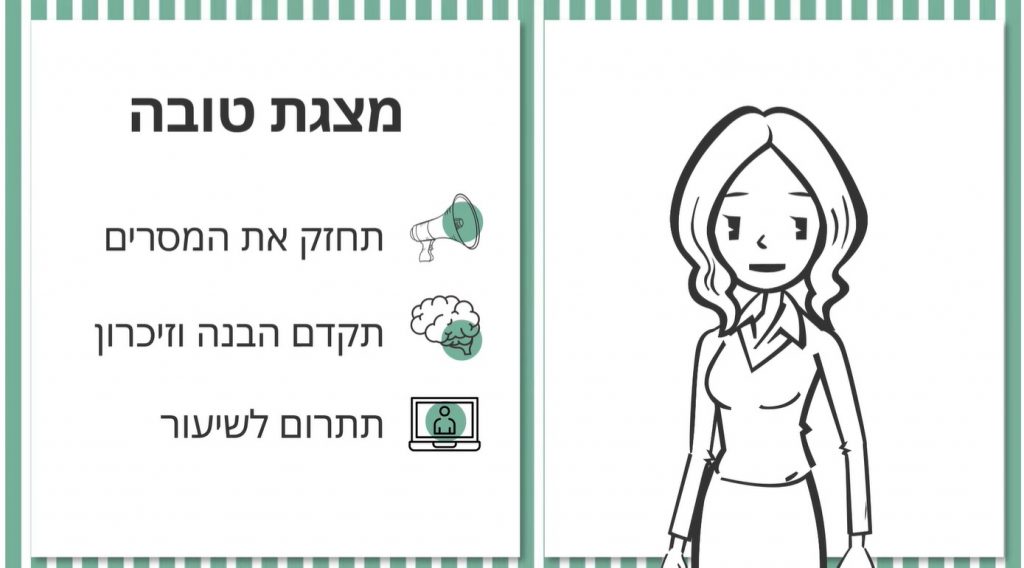 מצגת טובה תחזק את המסרים, תקדם הבנה וזיכרון, תתרום לשיעור