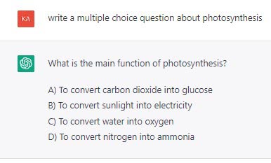 ננסה עכשיו לבקש מהמערכת לכתוב שאלת רב-ברירה בנושא אחר.