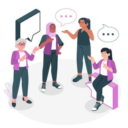 יור אנשים מדברים