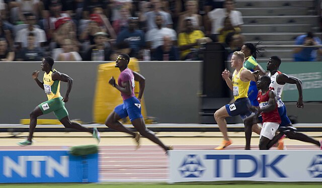 מקצה מוקדם בריצת 100 מטר לגברים באליפות העולם