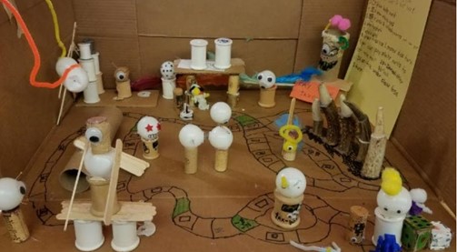 עבודה של תלמידים במרכז המדעי במונטנה