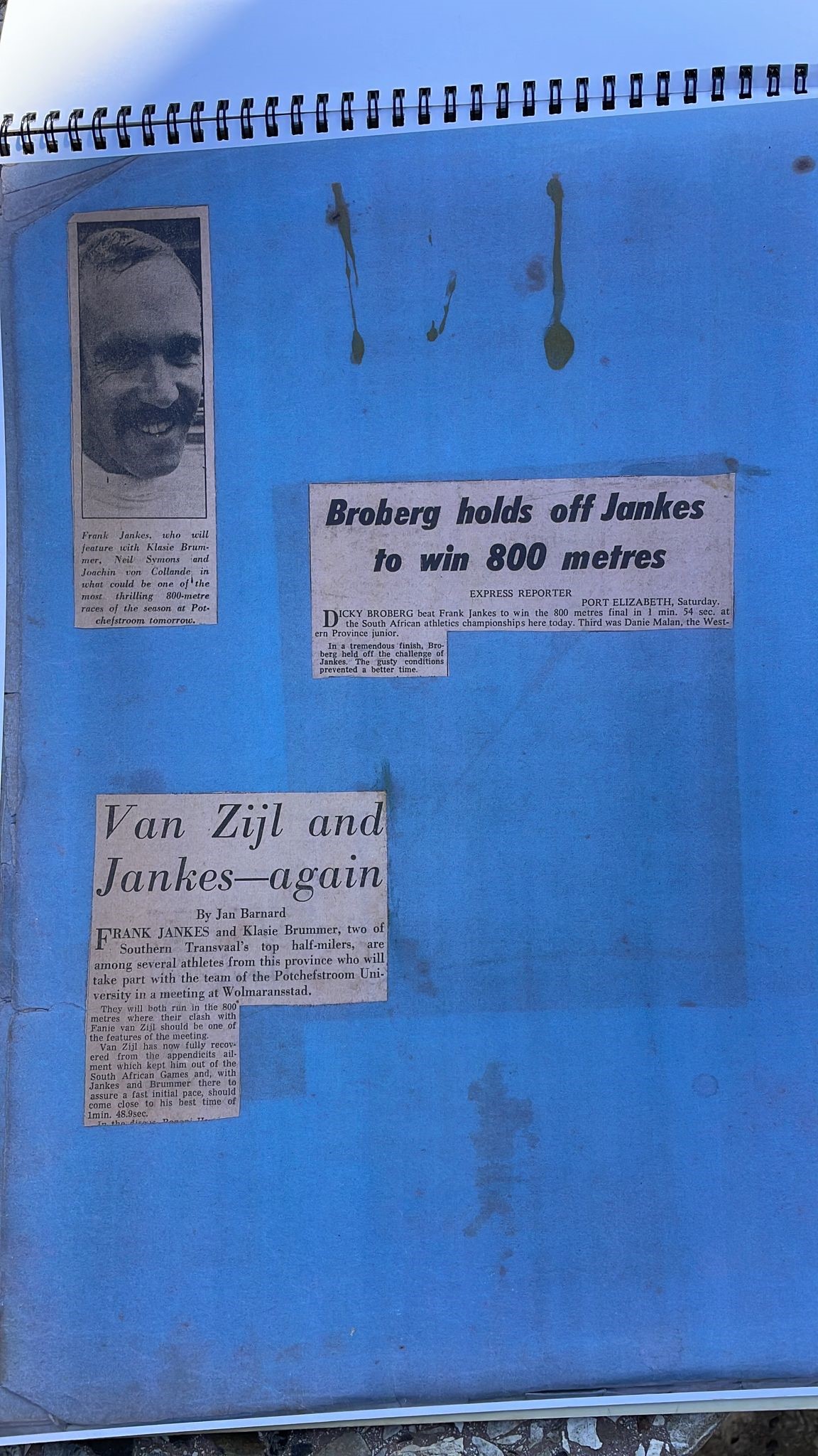 קטעי עיתונות מריצותיו של ג'יינקס בדרום אפריקה